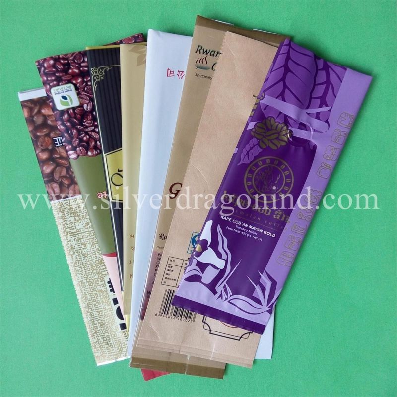 Quad Sealed Coffee Bag, with Side Gusset, with Ziplock, with Valve