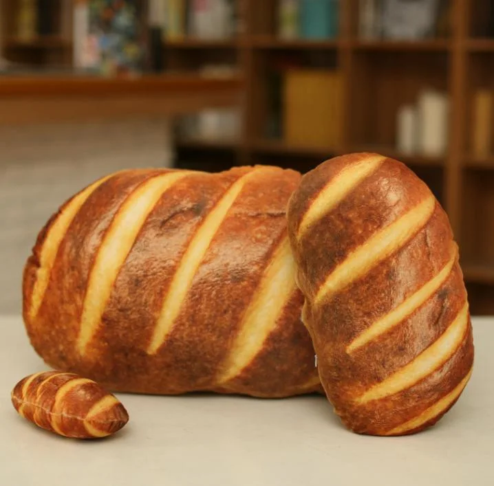 a Stuffed Bread Pillow Stuffed with 3D Printed Butter Bread Pillow