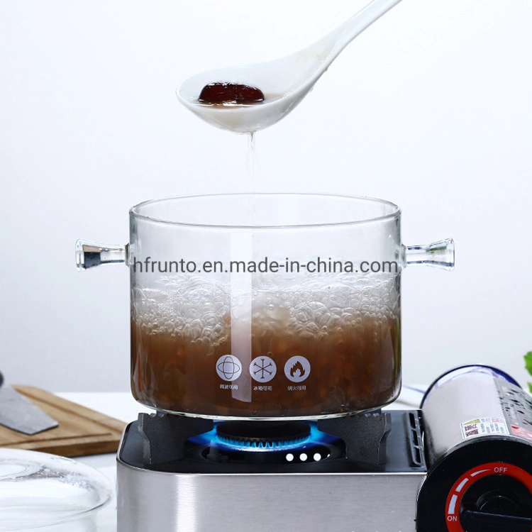 Heat Resistant Glassware Cooking Pot Top Quality Bulk Glass Cooking Pot