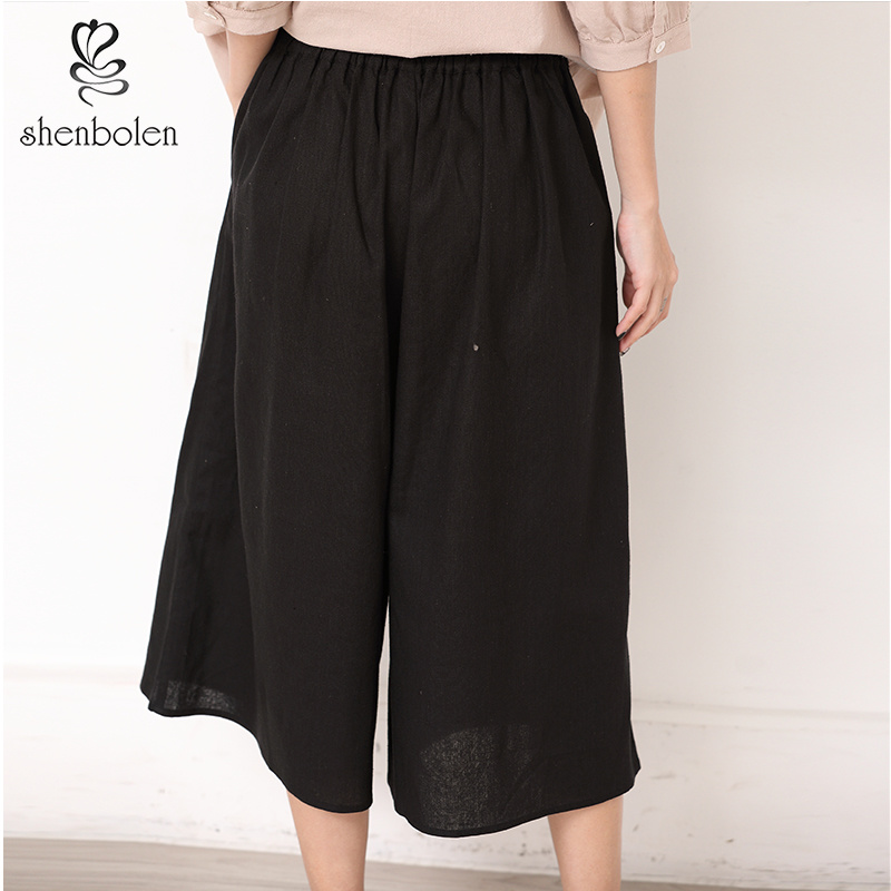 Hot Wholesale New Fashion Solid Wide Flare Loose Pants