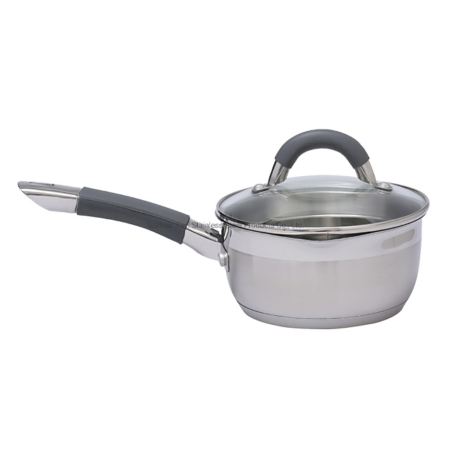 Versatile Professional Saucepan Stainless Steel Cooking Milk Boiling Pot 16cm