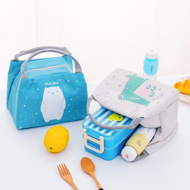 Cute Insulated Lunch Box Cooler Tote Bags, Meal Prep Lunch Containers