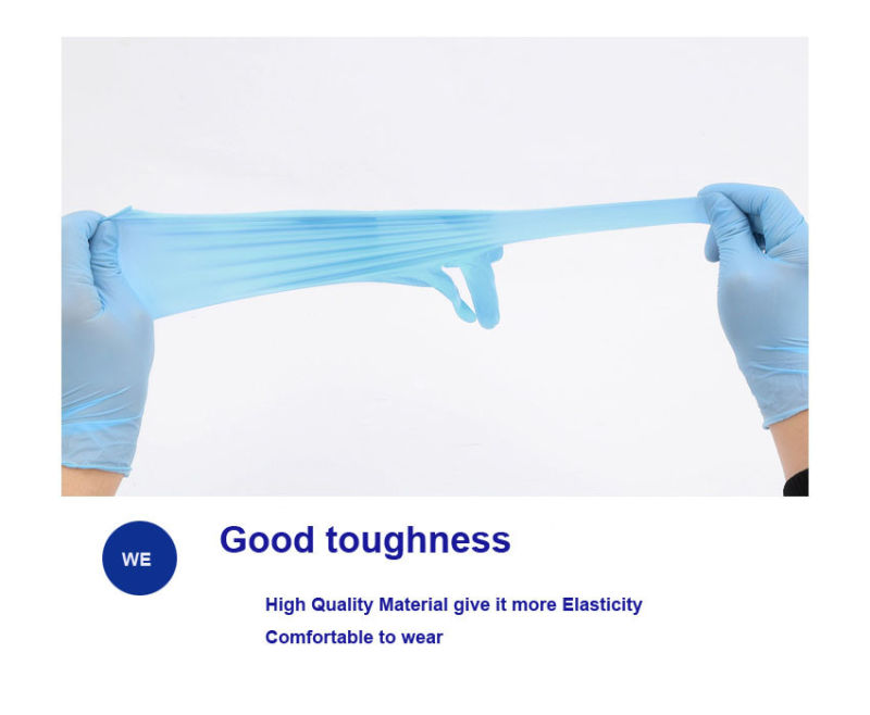 Disposable Nitrile Gloves with Acid Alkali and Oil Resistance and Powder-Free