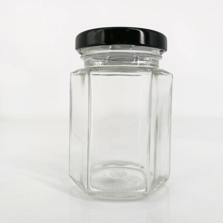 Wide Mouth 750ml 1000g Honey Glass Hexagon Jars Glass Containers Canning Jars