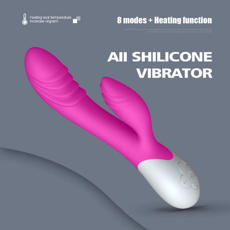 BS1015 Mini Electric Self-Heating Silicone Vibrator Wireless Charging Dildo Female Vagina Vibrator