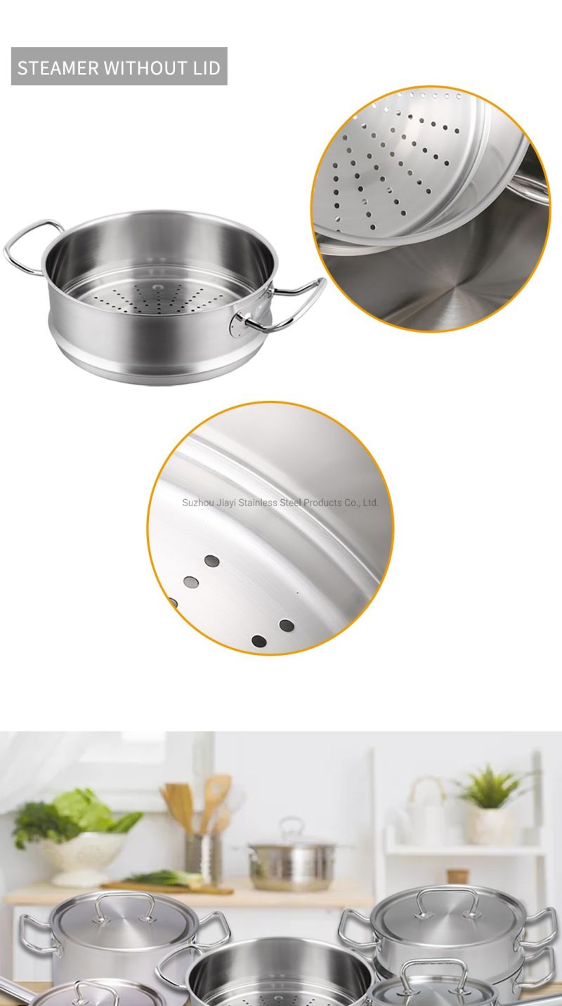 OEM/ODM Commercial Induction Stainless Steel 18/10 Stockpot Soup Stock Pot for Restaurant Cooking