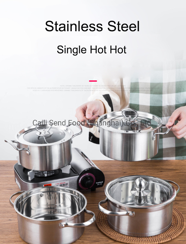 Stainless Steel Single Bottom Hot Pot Soup Pot