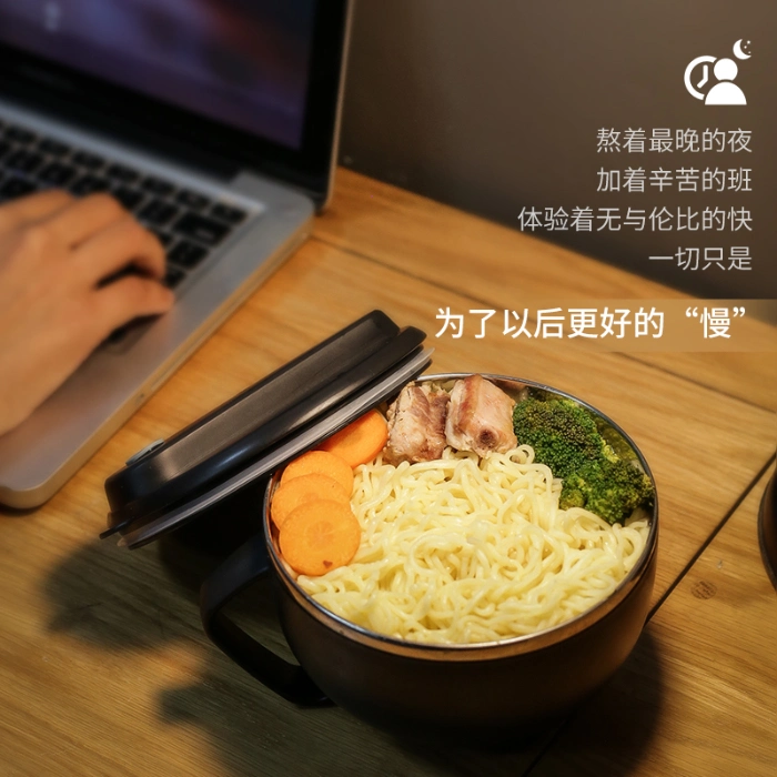 Round Large Capacity Stainless Steel Soup Noodle Bowl