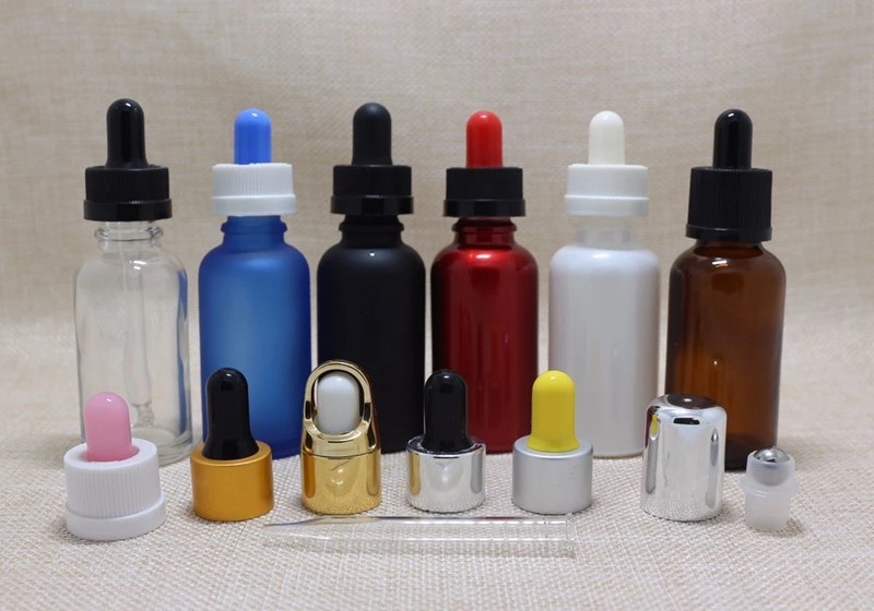 Wholesale Amber Glass Vials with Straight Black Bulb Glass Droppers