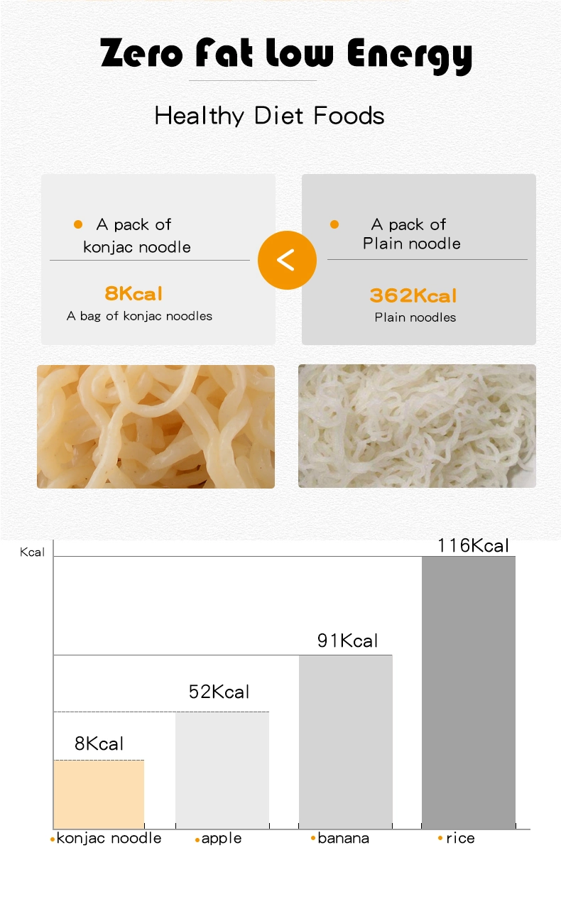 Wholesale 100% Natural Food Instant Food Konjac Oatmeal Noodles