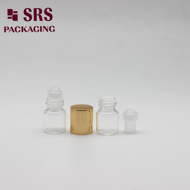 Hot Sale Roller Ball 1ml Clear Bottle with Glass Ball