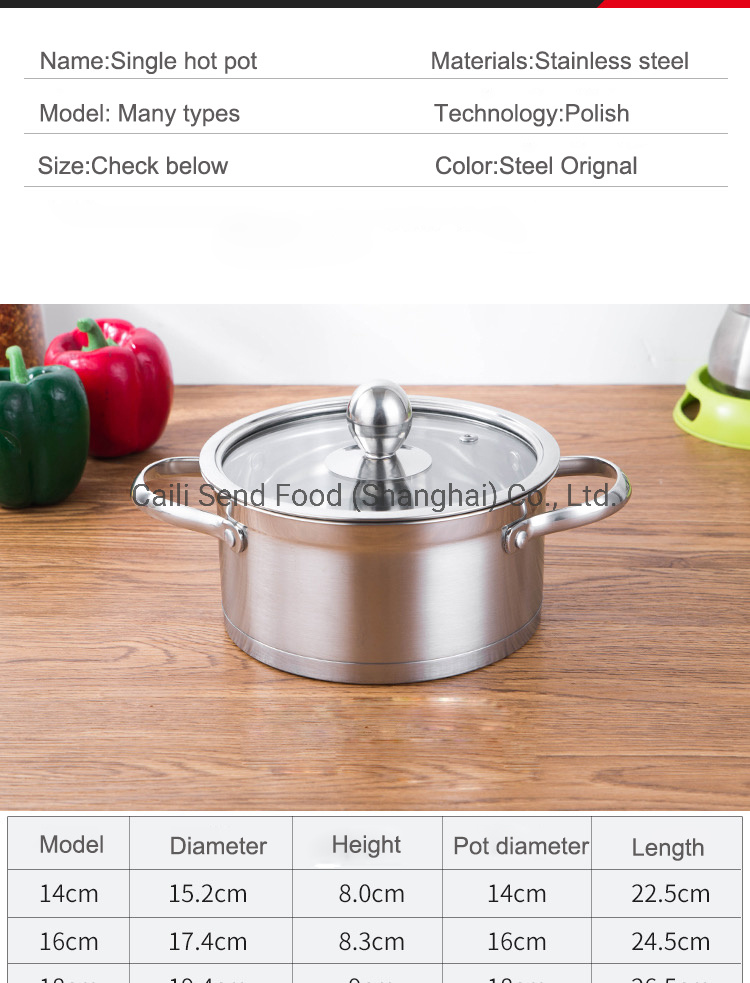 Hot Sale Kitchen Stainless Steel Nonstick Cooking Pot