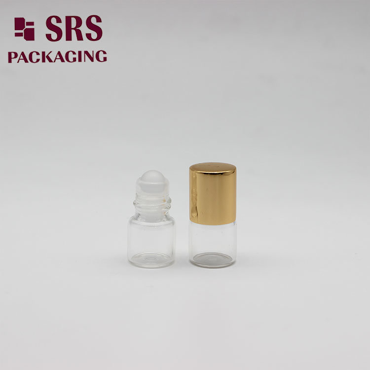 Hot Sale Roller Ball 1ml Clear Bottle with Glass Ball