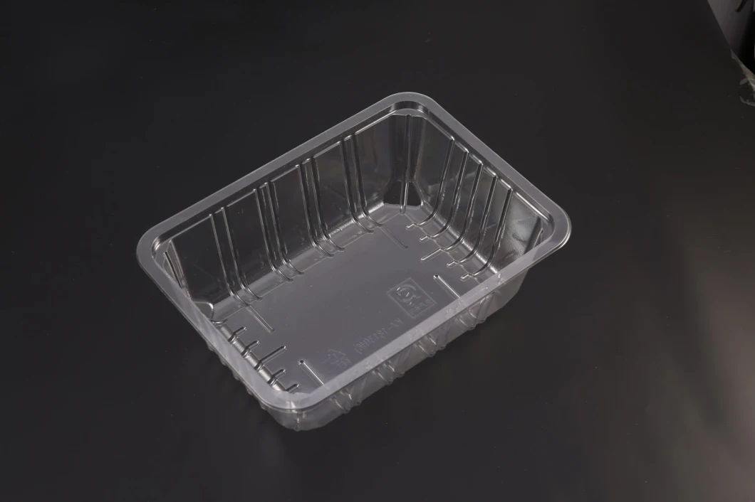 Disposable Clear Light Thin Bakery Dessert PET Serving Packaging Tray Food