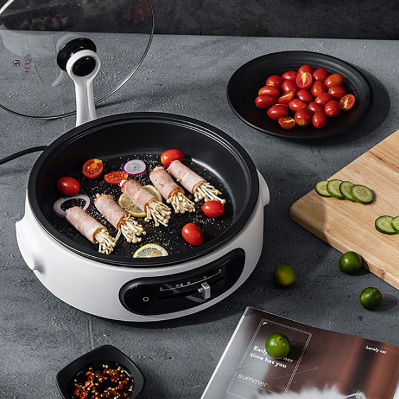 Electric Hot Pot, 4 L, Noodles Cooker, Electric Kettle with Multi-Function for Steam, Egg, Soup and Stew with Over-Heating Protection
