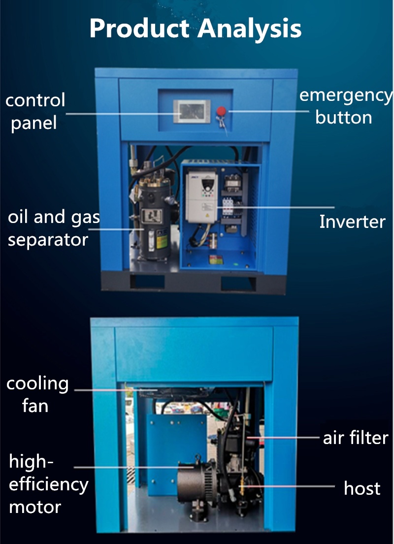 Utmost in Convenience Compressed Air Screw Compressor with Fine Craftsmanship