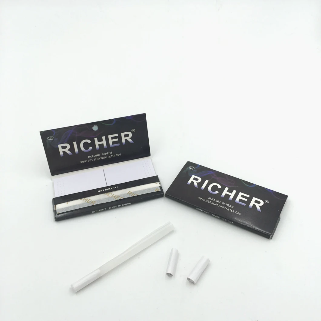 Custom Logo High Quality Cigarette Rolling Paper + Filters