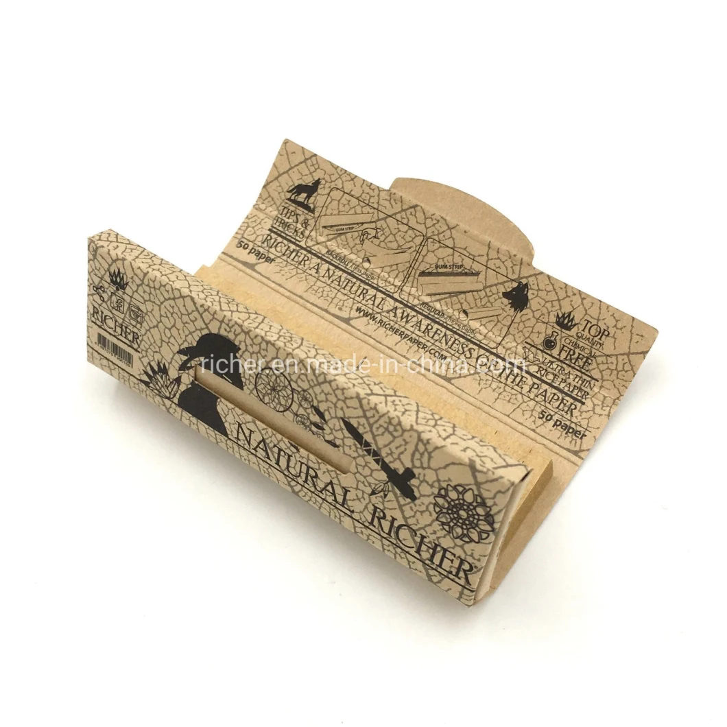 Richer Custom Natural Unbleached Hemp Rolling Paper with Filters