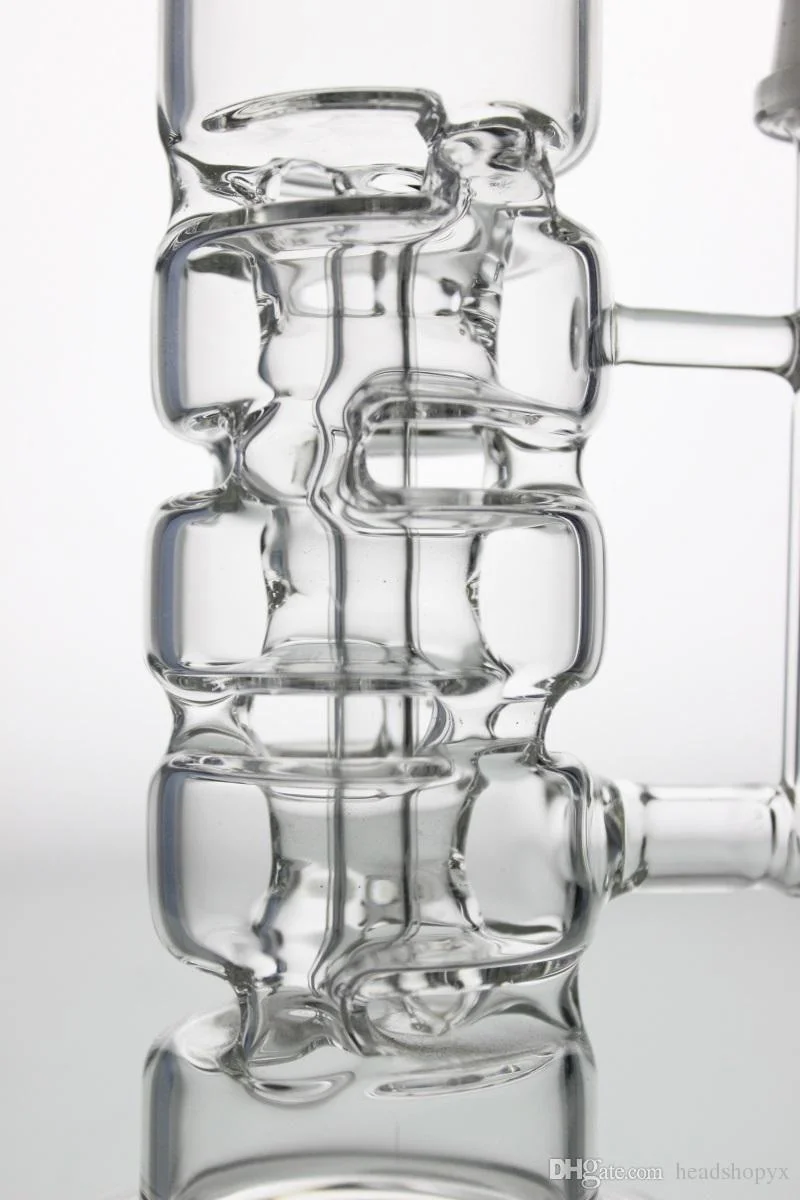 Glass Smoking Pipes Oil Rig Glass Bubblers Tubes Clear Recycler Filter Percolator