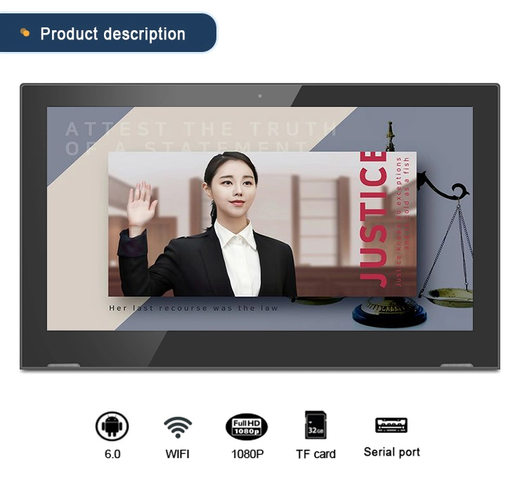 15.6 Inch Clients' Feedback Customer Review Survey Device L-Shaped Android Tablet PC