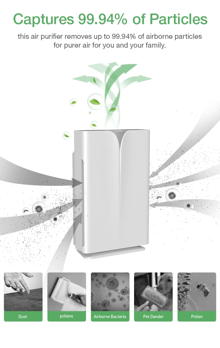 Wholesale Dust Sensor Air Purifier with HEPA Filter for Cigarette Smoke