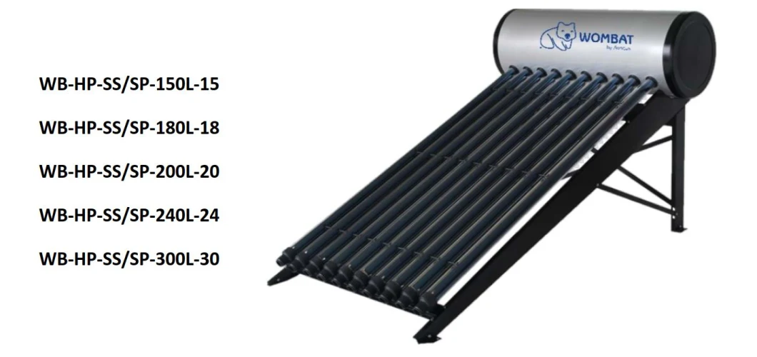 20 Tubes Pressure Solar Thermal Hot Water Heater Solar Geyser for House