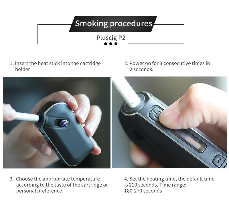 E-Cigarette 2021 Trending Products Best Smoker Gifts Pluscig P2 Hot New Product for Flue-Cured Cigarette Device
