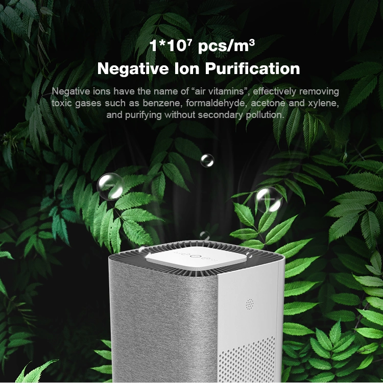 Activated Carbon Filter Intelligent Touch Screen Smoking Ionzier Air Purifier
