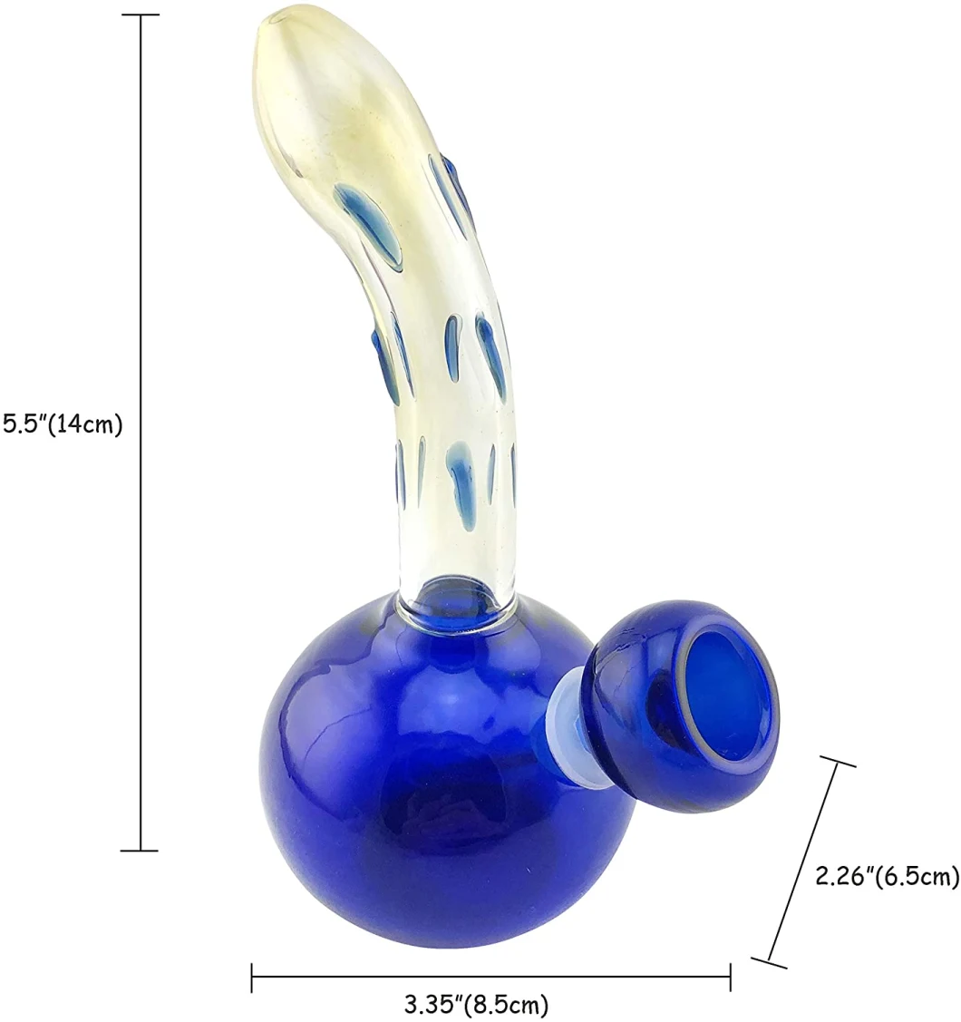 Blue Sphere Glass Water Pipe Hand Blown Glass Tobacco Glass Smoking Accessories Glass Pipe