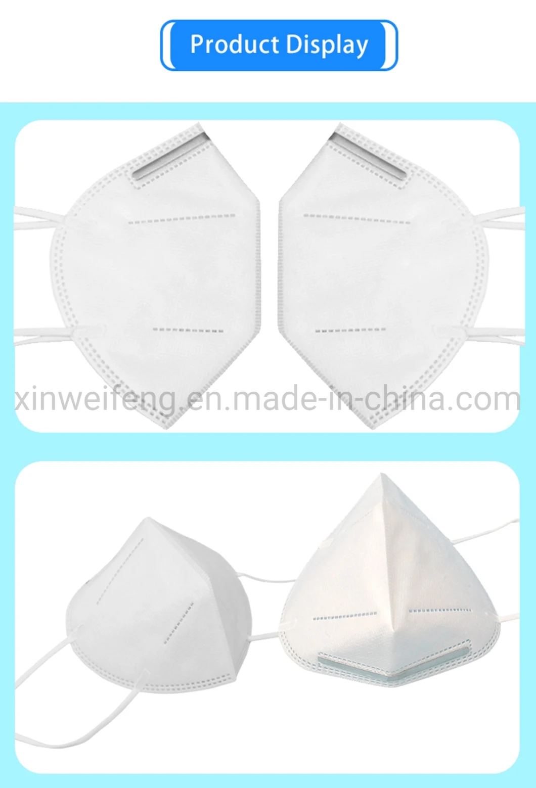 KN95/N95/FFP2 5-Layer Mask 99% Filter Effticiency Reusable Antiviral with Filter