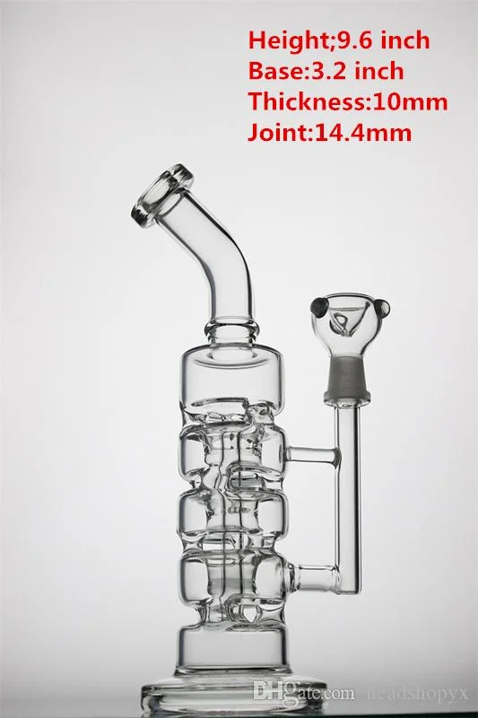 Glass Smoking Pipes Oil Rig Glass Bubblers Tubes Clear Recycler Filter Percolator
