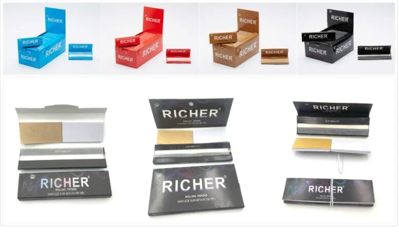 FDA Richer Custom 3 in 1 Pack Grinder+Filter+Tray Hemp Smoking Rolling Paper