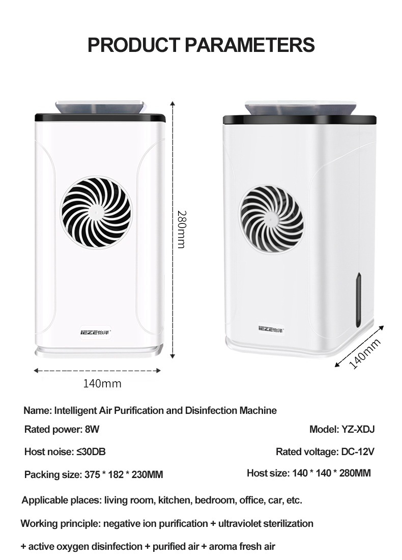 Multi-Layer Filtration Smoking Filter Air Purifier/ Air Sterilizer for Table