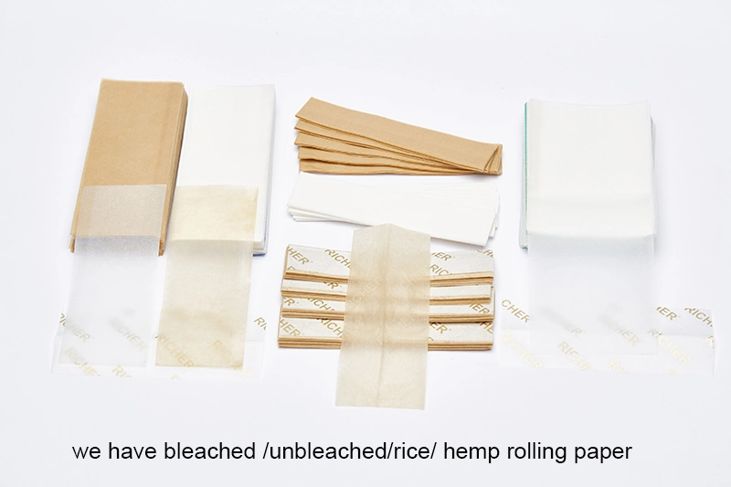 OEM Brand  Custom Unrefined Brown Rolling Papers Tobacco