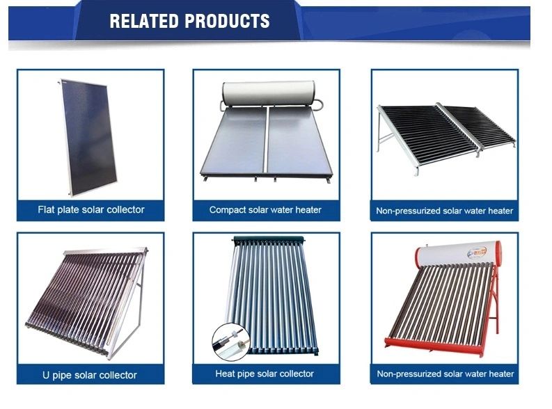 Selective Absorb Coating Evacuated Tubes Residential Solar Water Heater for House Applications