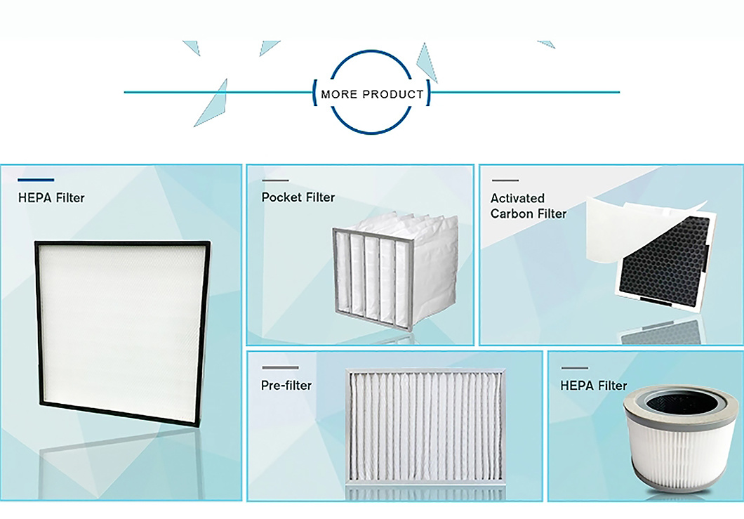 Factory Price High Efficiency Mini Pleat HEPA Air Cleaner Panel Filter Without Spacer