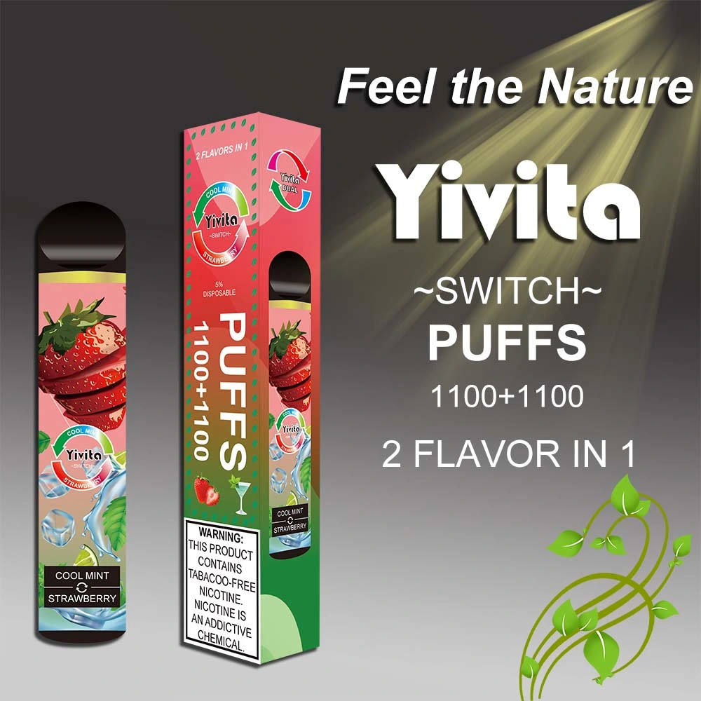 Yivita Dual Flavors Disposable Vape Pens Strawberry& Cool Mint Vs Breeze Vape Flavors