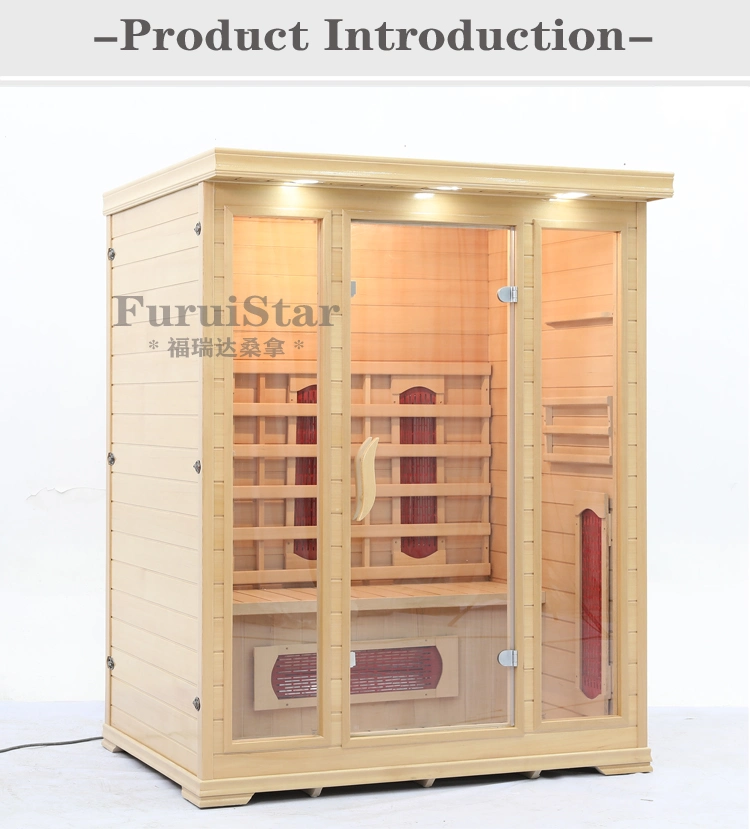 3 People Far Infrared Sauna Quarts Heater Sauna House with Best Price