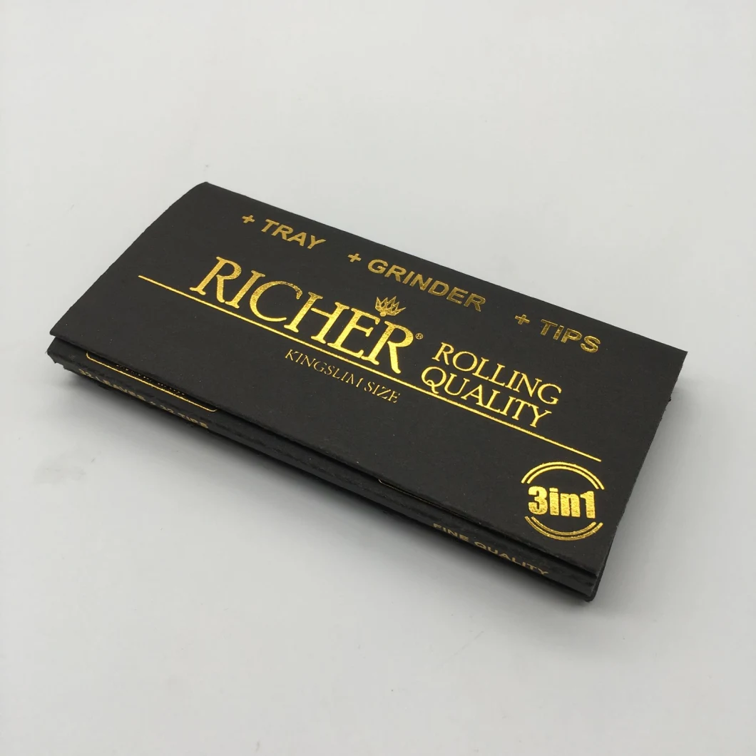 King Size Cigarette Rolling Paper 3 in 1 Grinder+Rolling Paper+Filter