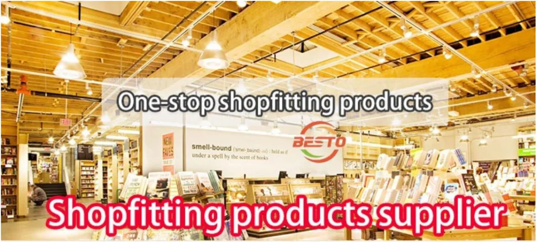 Display Supermarket/Shop/Store Design Showcase & Store MDF Slatwall Glass Shelf 6mm Thickness