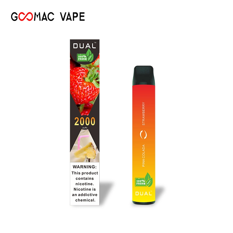 Dual Flavors Mix Fruit 2 Flavors E-Cigarette 2 in 1 Disposable Electronic Vape