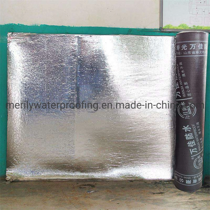 Strong Puncture Resistance 1.5mm Strong Cross Film Self Adhesive Bitumen Waterproofing Membrane