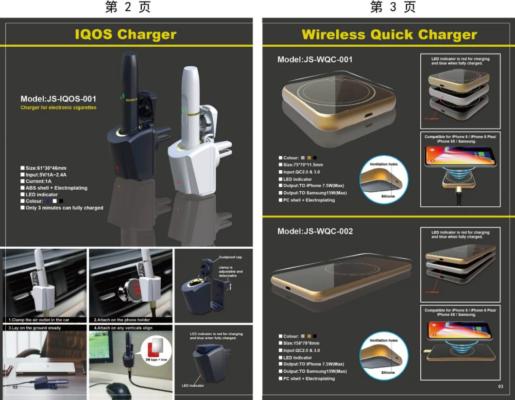 Charger for Iqos Electronic Cigarettes in Car and at Home