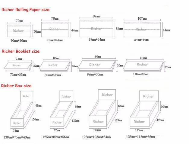 110mm Hemp Cigarette Rolling Paper with Filter Tips OEM