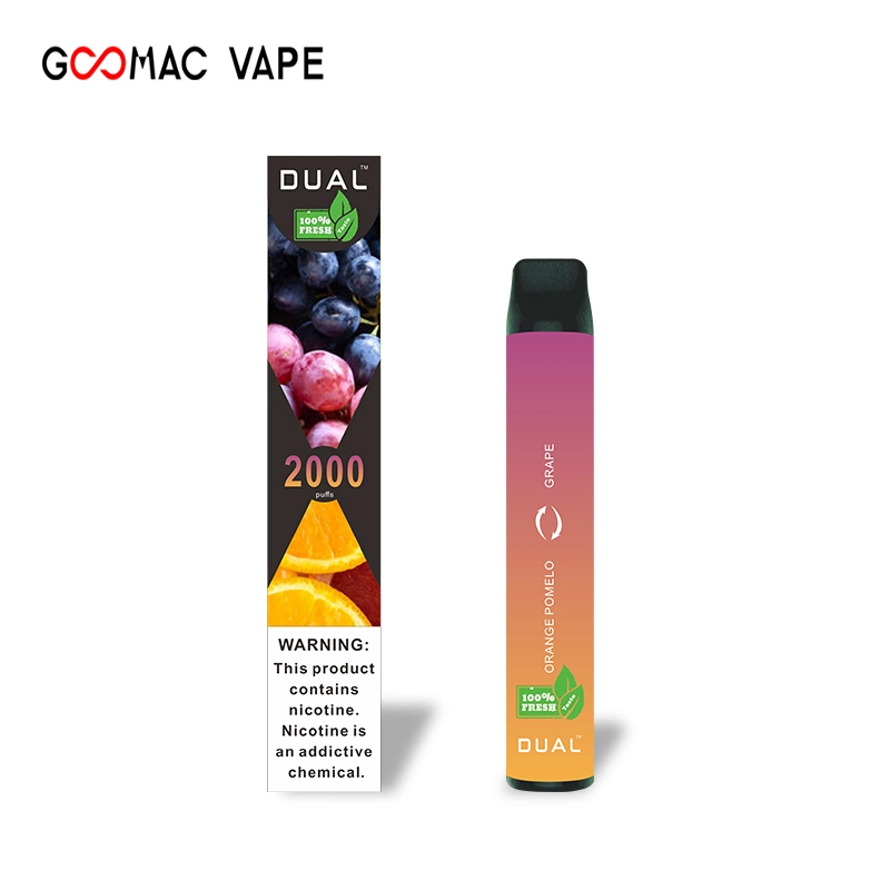 Dual Flavors Mix Fruit 2 Flavors E-Cigarette 2 in 1 Disposable Electronic Vape