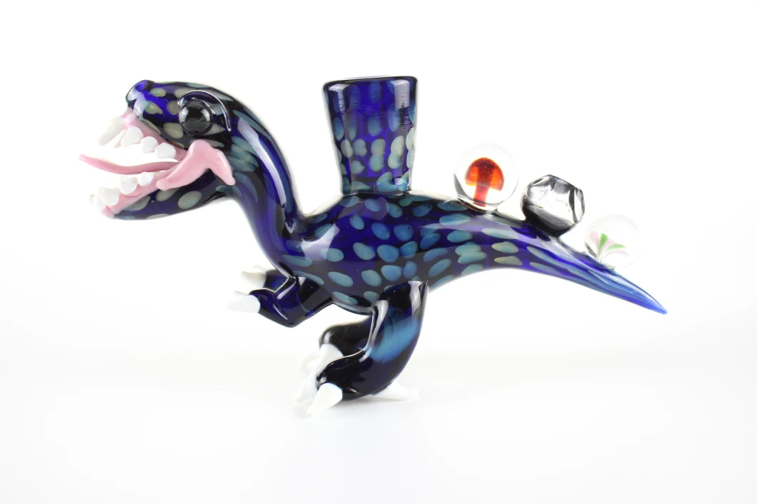 New Design Glass Hand Smoking Pipe Dinosaur Glass Water Pipe Glass Smoking Pipe Colourful