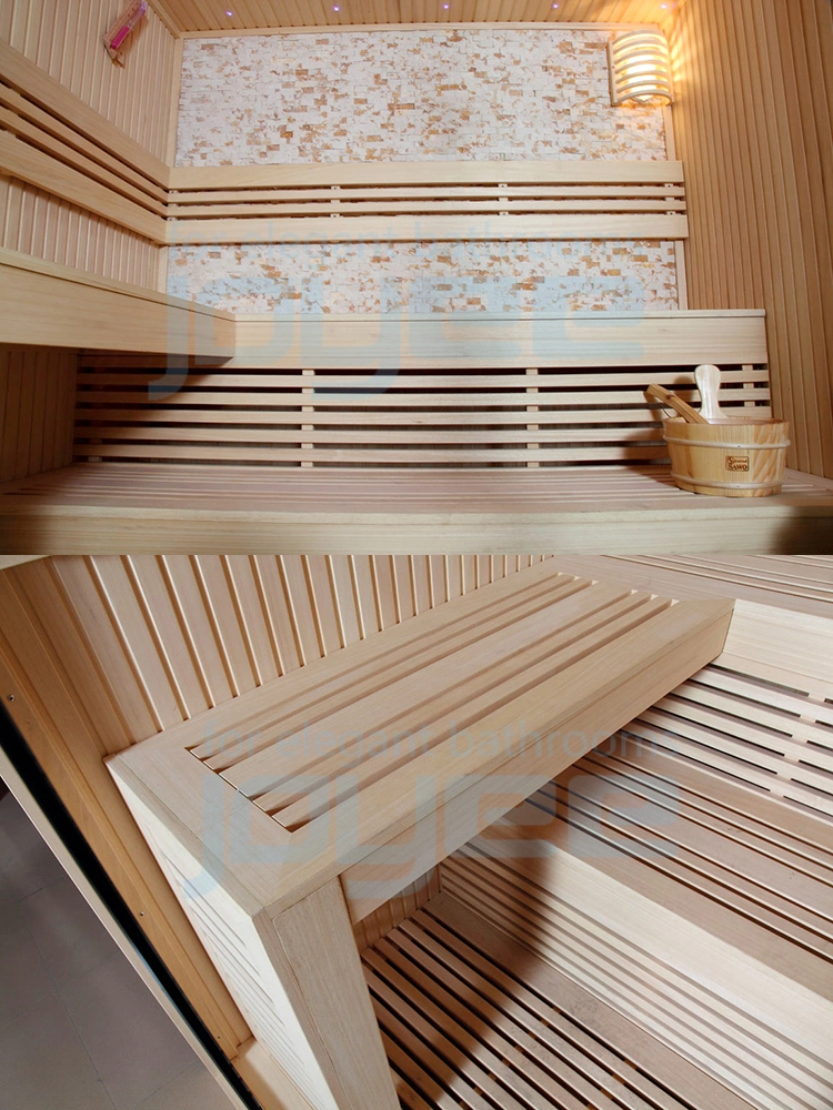 Joyee Traditional Wood Sauna Room Finnish Saunas with Harvia Sauna Heater for House Designs Wooden House