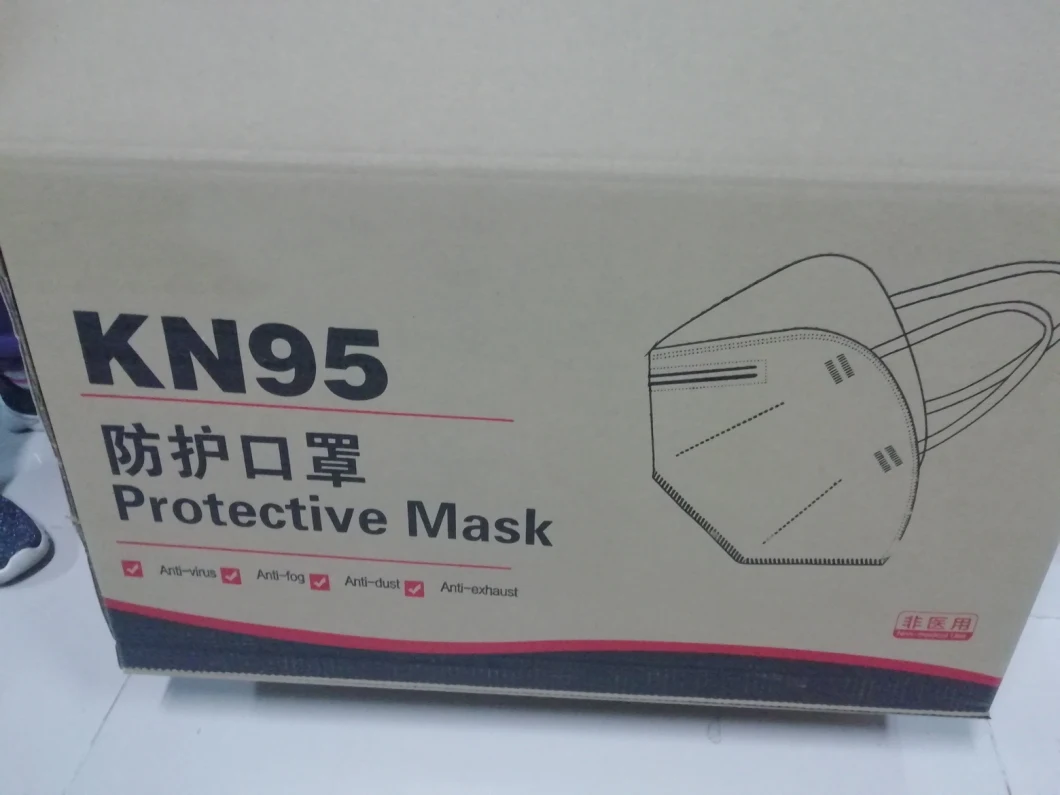 High Quality FFP2 Level Disposable Filter with Earloop Test Report KN95 Face Mask