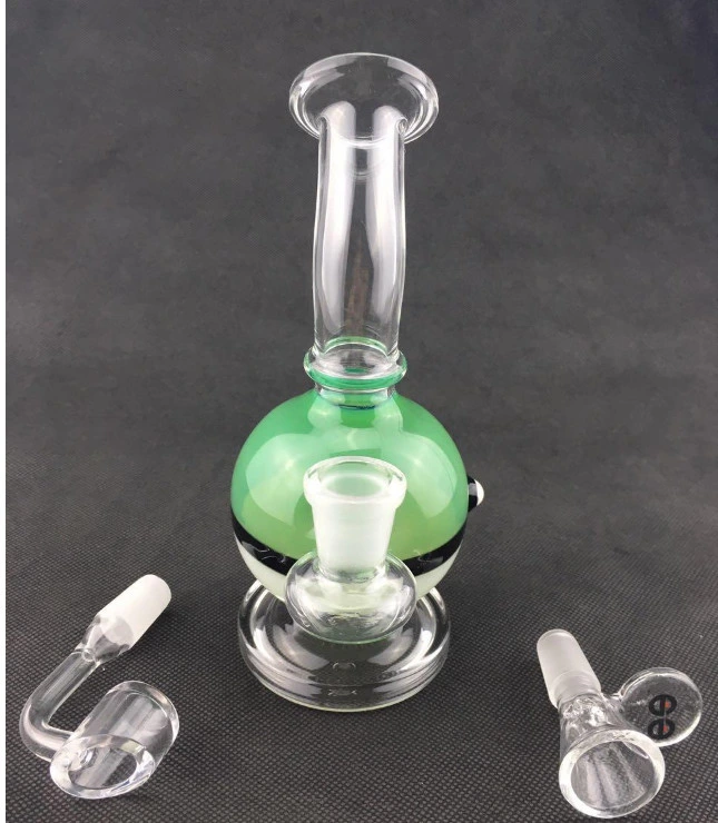 2017 New Design Glass Smoking Pipe Mini Glass Smoking Water Pipes Green Tobacco Pipe