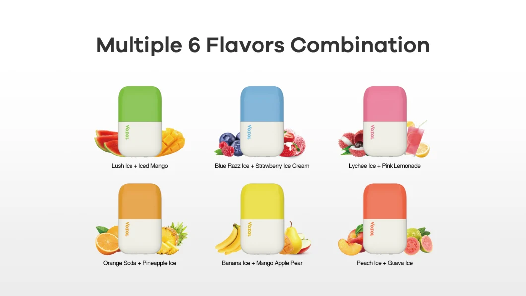Six Colors Fruit Flavors Dual Flavors 2 Pods System
